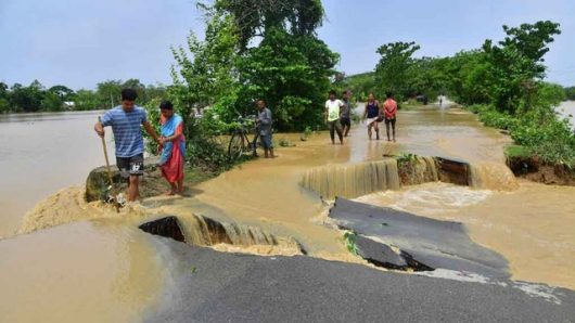 Millions displaced and dozens dead in flooding in India and Bangladesh