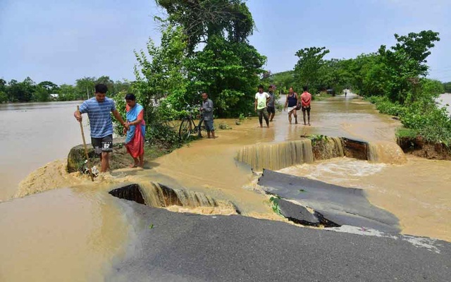 Millions displaced and dozens dead in flooding in India and Bangladesh