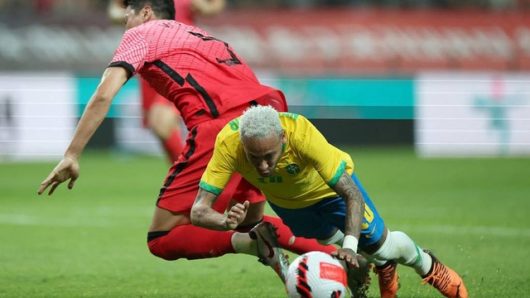 Neymar doubles up from the spot as Brazil thump Korea